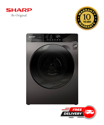 Sharp Front Loading Inverter Washing Machine ES-FW105D7PS 10.5 KG-Dark Gray